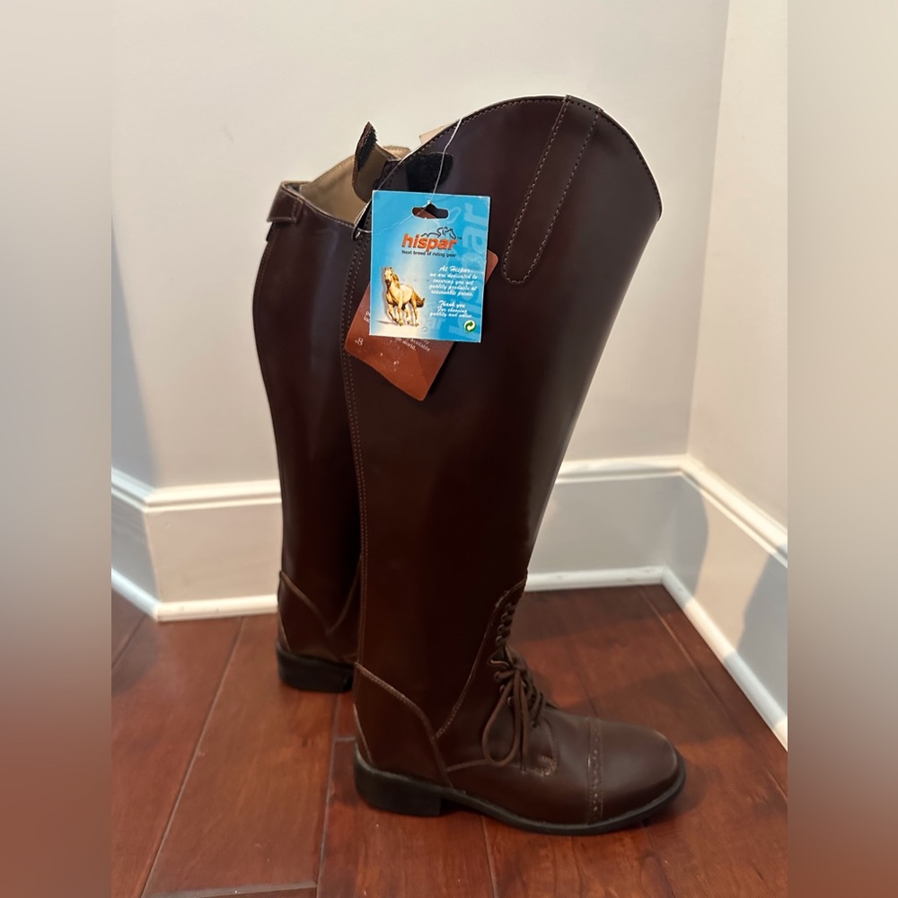 HiSpar Brown Field Riding Boots NWT sz 8.5